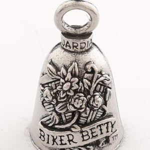 Biker Betty - Pewter - Motorcycle Guardian Bell - Made In USA - SKU GB-BIKER-BETTY-DS