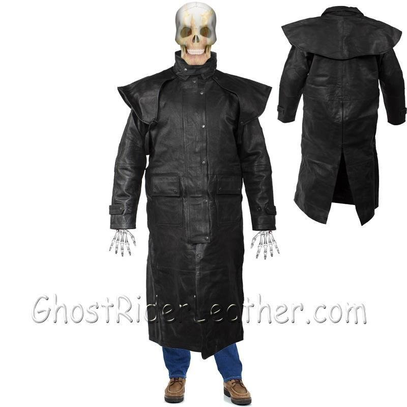 Leather Duster Coat - Men's - Western Style - ON CLEARANCE- MJ600-09-DL