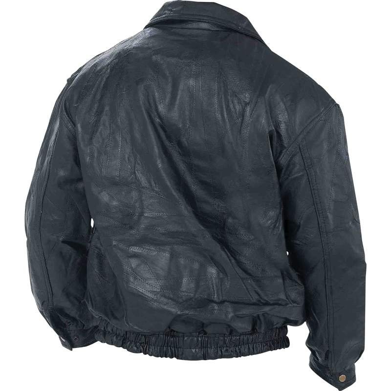 Patchwork Leather Bomber Jacket - Men's - Big Sizes - GFEUCT-BN
