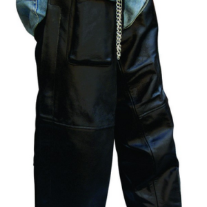 Motorcycle Leather Chaps With Cargo Pocket - SKU AL2408-AL