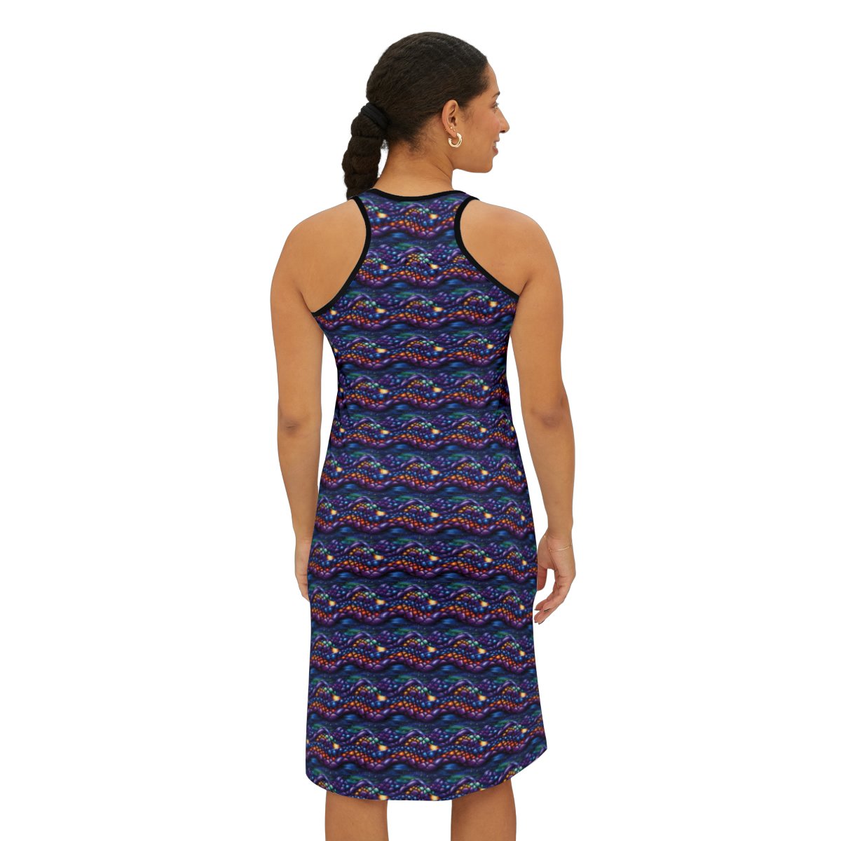Diamond Abstract - Tiny Print - Multi Colors - Women's Racerback Dress (AOP)