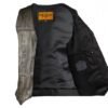 Leather Motorcycle Vest - Men's - Distressed Brown - 10 Pocket - MV310-12-DL