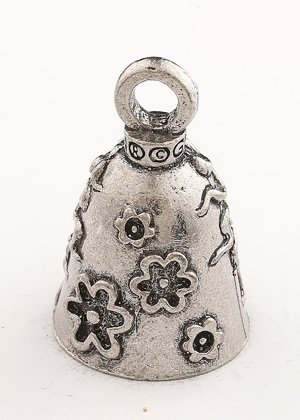 Lady Skull - Pewter - Motorcycle Guardian Bell® - Made In USA - SKU GB-LADY-SKULL-DS