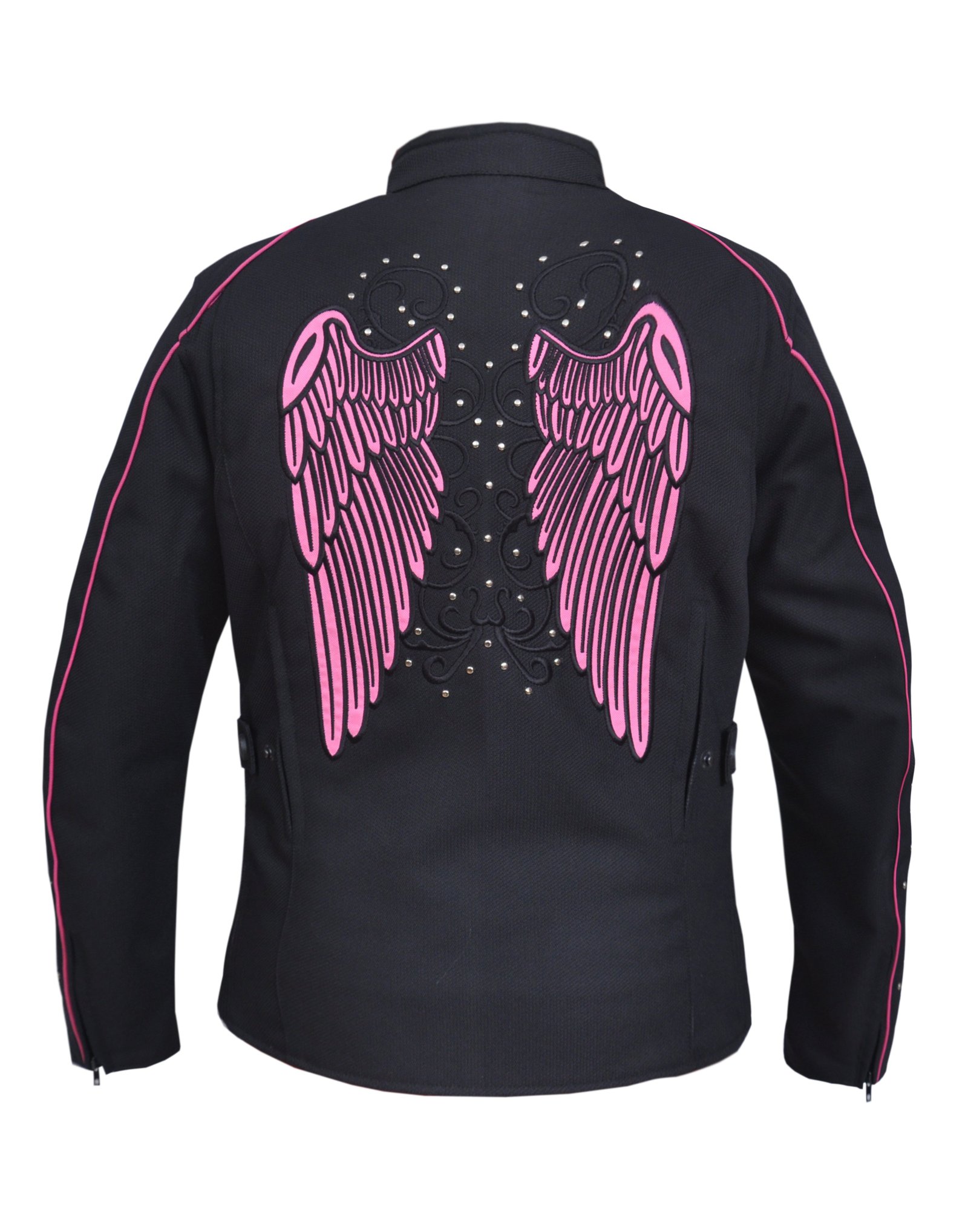 UNIK Ladies Nylon Textile Jacket With Hot Pink Wings - 3692-24-UN