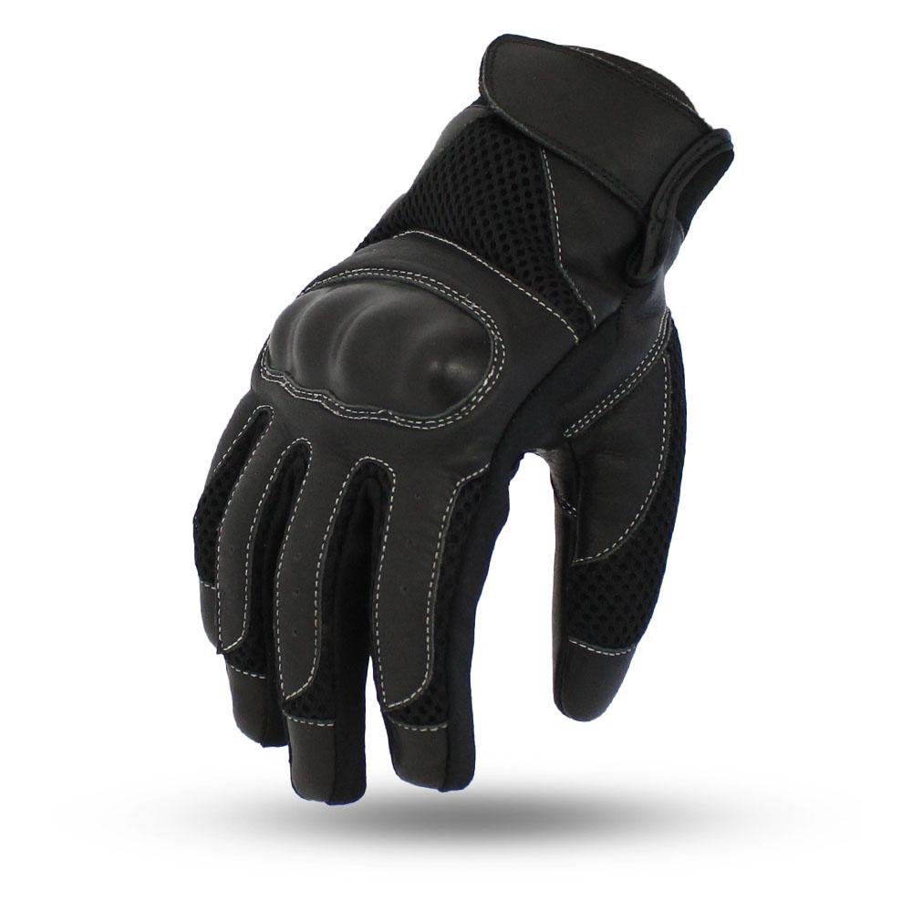 Leather Motorcycle Gloves - Men's - Hard Knuckle - Racing - Axis - FI214-FM