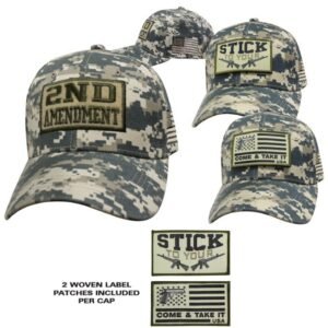 2nd Amendment - Stick To Your Guns - Baseball Cap - Digital Camo - SKU SPBCDC-DS