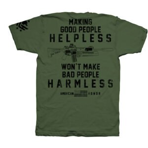 Men's Biker T-shirt - Harmless - Helpless - 2A - MT39-DS