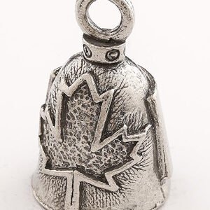 Maple Leaf - Pewter - Motorcycle Guardian Bell® - Made In USA - SKU GB-MAPLE-LEAF-DS