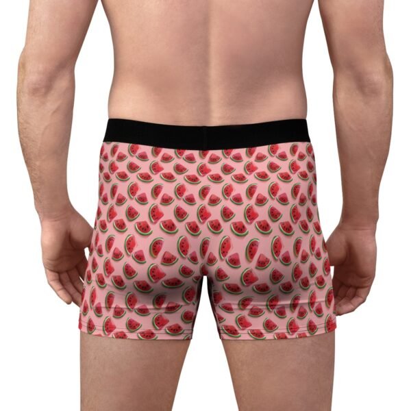 Watermelon Candy Slices - Red Green on Pink - Men's Boxer Briefs