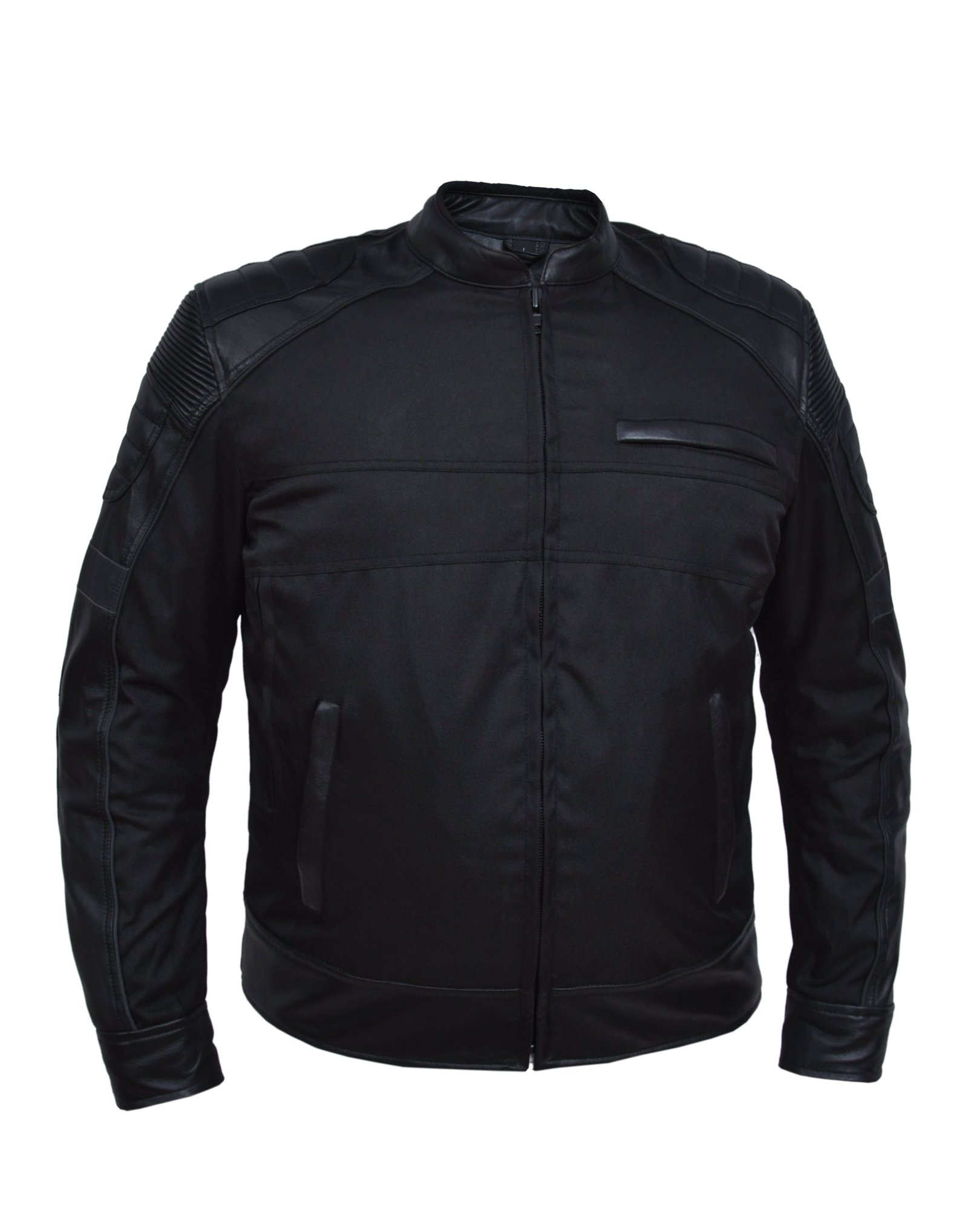 Nylon and Leather Textile Jacket - Men's - Motorcycle - 3610-00-UN