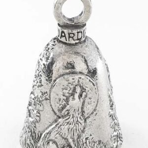 Howling Wolf - Pewter - Motorcycle Guardian Bell® - Made In USA - SKU GB-HOWLING-WO-DS