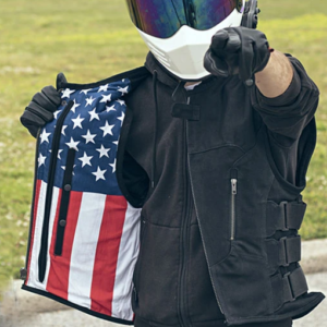 Commando - Men's Swat Style Canvas Vest With USA Flag Liner - SKU GRL-FIM657CNVS-FM