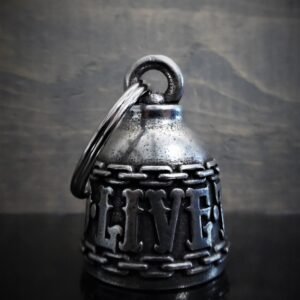 Live To Ride - Pewter - Motorcycle Spirit Bell - Made In USA - SKU BB89-DS