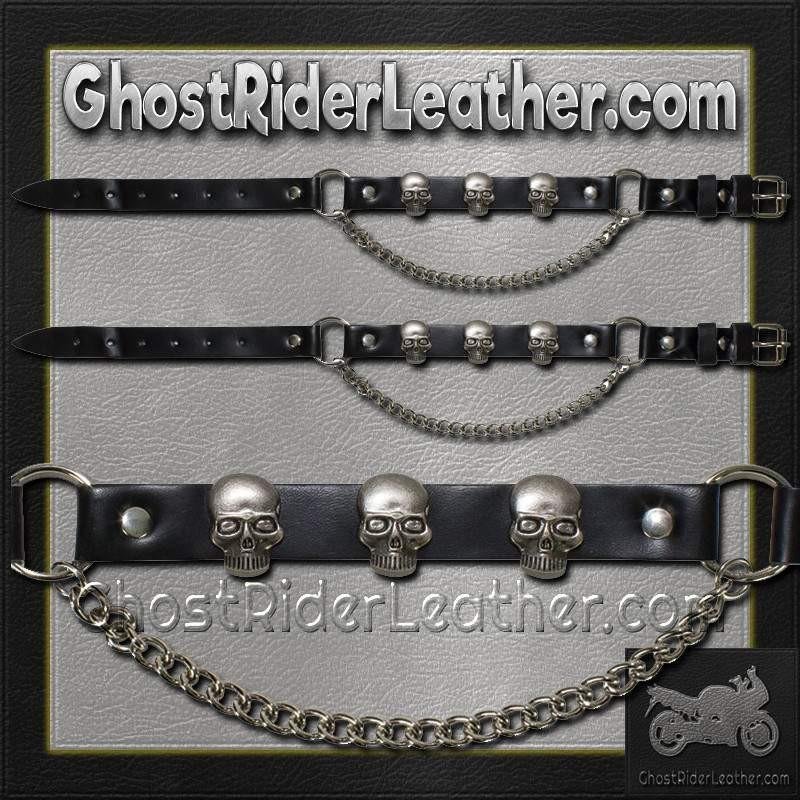 Pair of Biker Boot Chains - Skull - Motorcycle - Accessories - BC10-DL