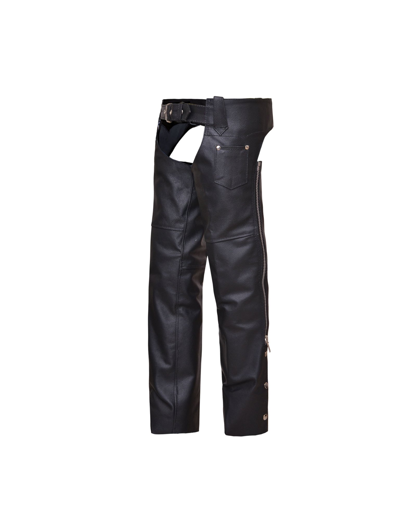 Leather Chaps - Kid's - Black - Motorcycle - 1025-00-UN