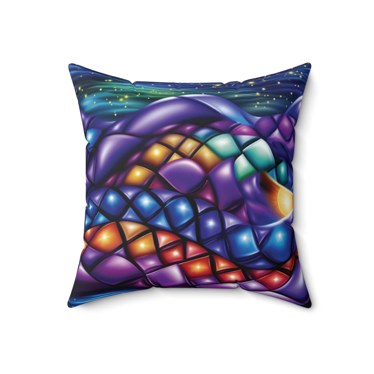 Diamond Abstracts - Multi Colors - Faux Suede Square Pillow
