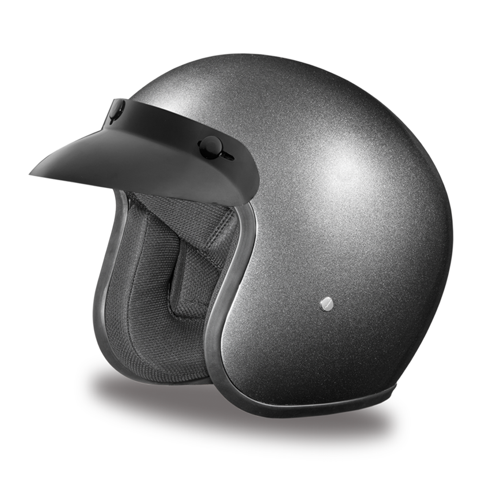 DOT Motorcycle Helmet - Gun Metal Metallic - Open Face - 3/4 - DC1-GM-DH Size Chart
