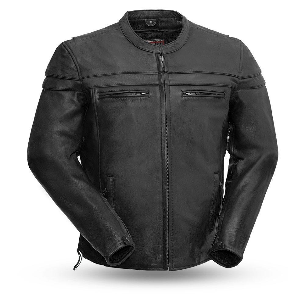Leather Motorcycle Jacket - Men's - Big and Tall - Biker Jacket - Maverick - FIM262NTCZ-FM Size Chart