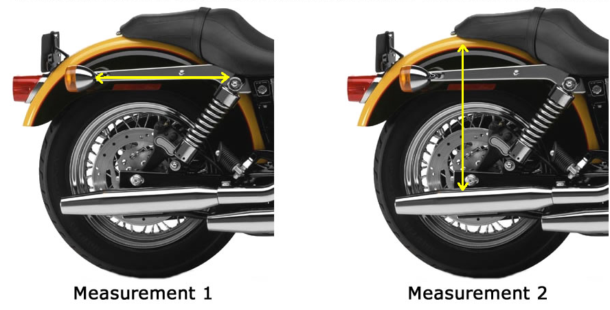 How to measure your motorcycle for saddlebags.